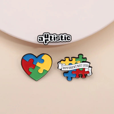 Artistic Autistic Enamel Brooch Sensory Smiles
