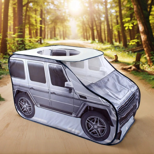 Car Shaped Play Tent – Gray & Pink