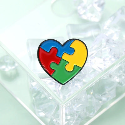 Autism Heart Enamel Brooch Sensory Smiles