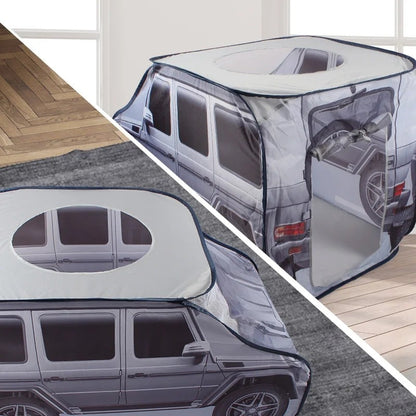 Car Shaped Play Tent – Gray & Pink