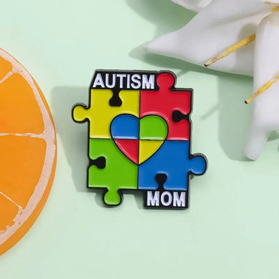 Autism Mom Enamel Brooch Sensory Smiles