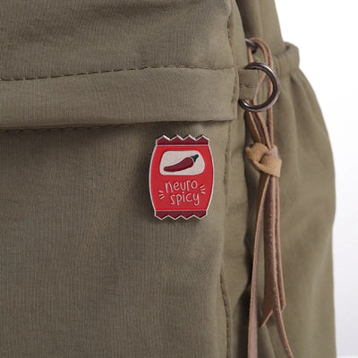 Neuro-Spicy Enamel Pin Badge – Celebrate Neurodiversity Sensory Smiles