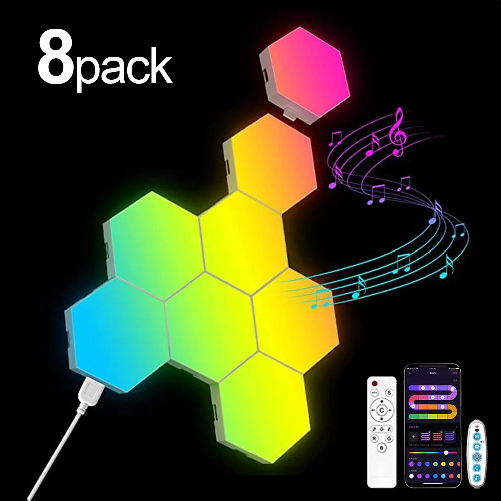 GlowSync RGB LED Hex Panels Sensory Smiles