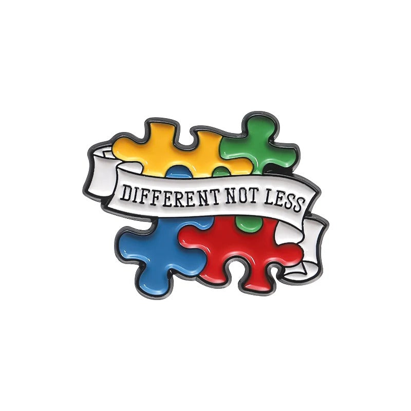 Different Not Less Enamel Brooch Sensory Smiles