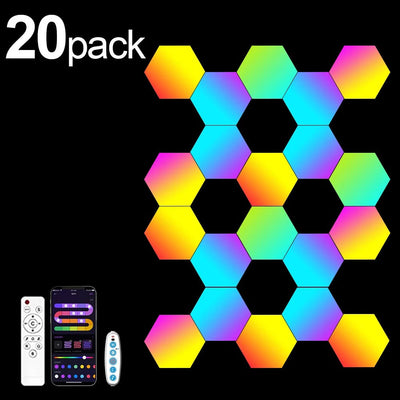 GlowSync RGB LED Hex Panels Sensory Smiles