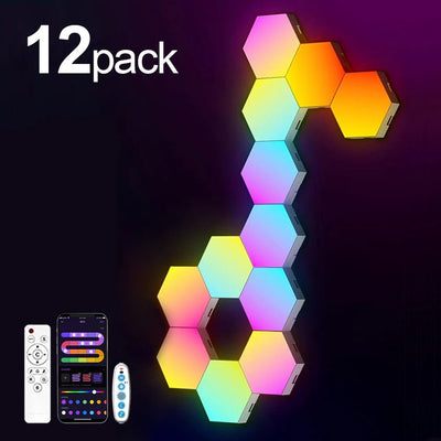 GlowSync RGB LED Hex Panels Sensory Smiles