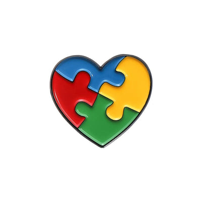 Autism Heart Enamel Brooch Sensory Smiles