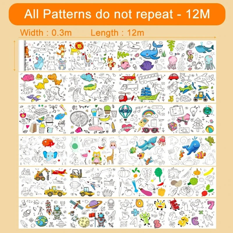 Children’s Drawing Roll – Creative Art Paper Roll for Kids Sensory Smiles